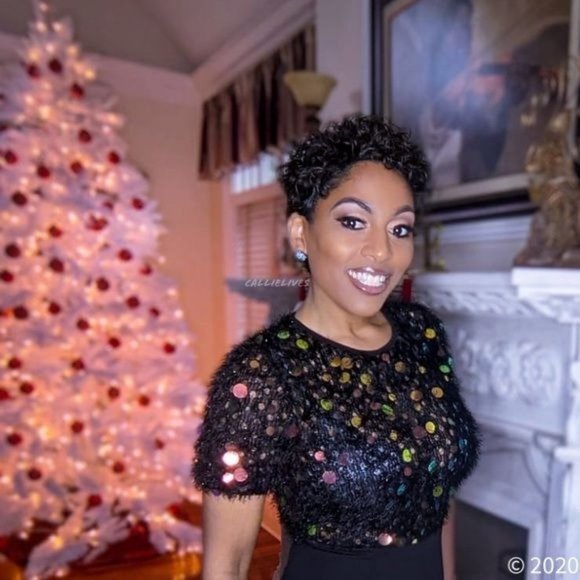 Callie Coin: Feathered Sequin Furry Knit Jumpsuit S M L - Picture 13 of 17